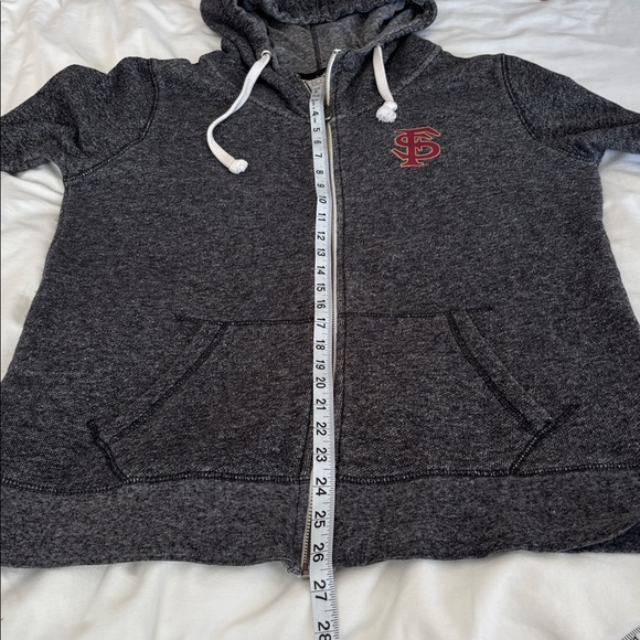 Florida State Seminoles Zip Up Hoodie Pressbox Size XL Womens Charcoal - Picture 10 of 11